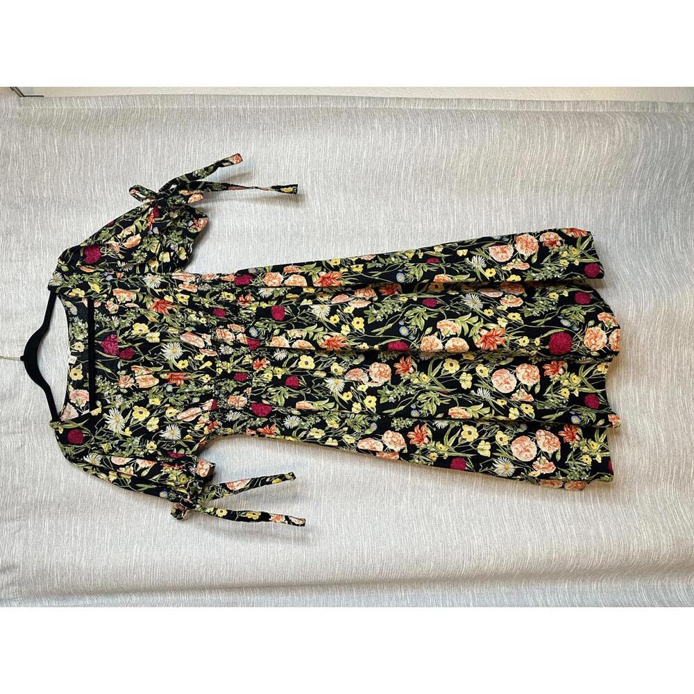 Tetta&Sky 0x 14W Floral Print Midi peasent dress